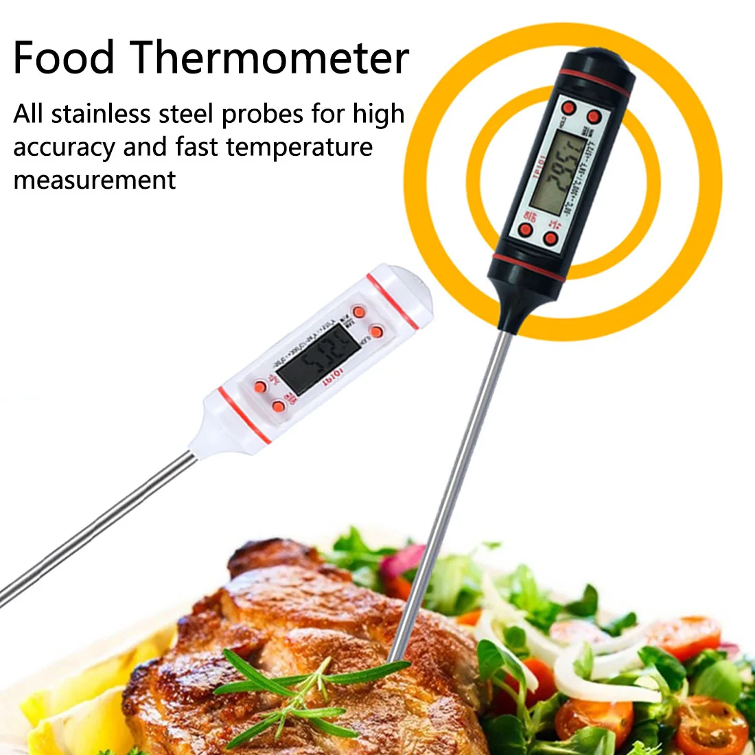 Kitchen Digital BBQ Food Thermometer Meat Cake Candy Fry Grill Dinning Household Cooking Thermometer Gauges with Battery
Kitchen Digital BBQ Food Thermometer Meat Cake Candy Fry Grill Dinning Household Cooking Thermometer Gauges with Battery