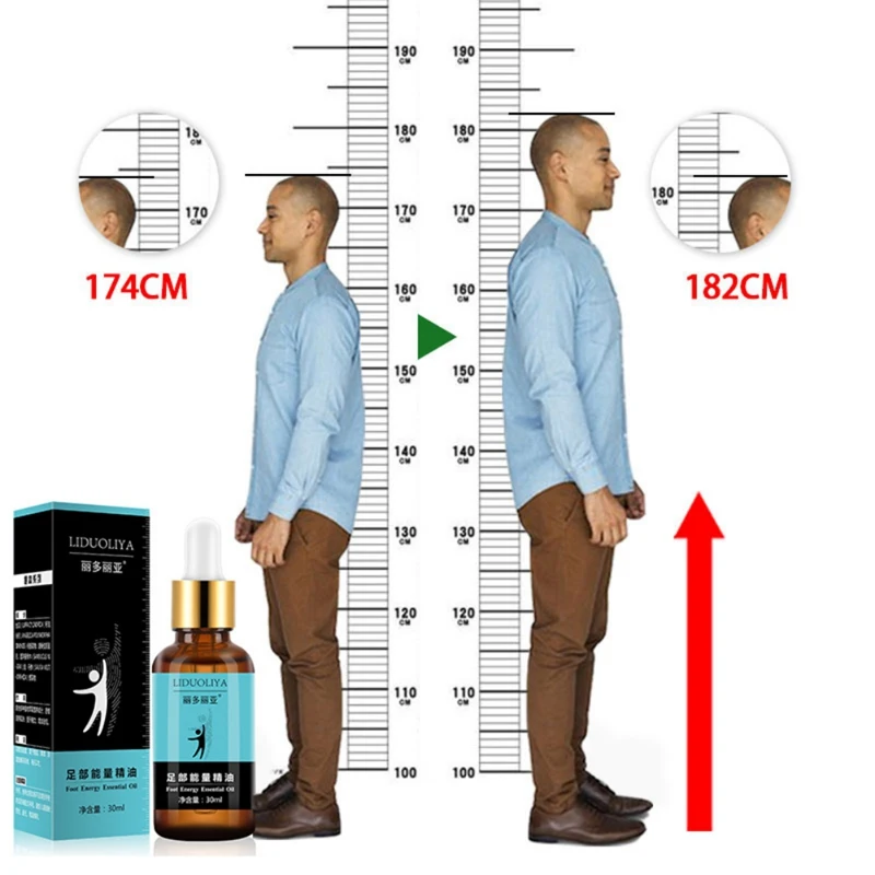 30ml Height Increasing Oil Medicine Body Grow Taller Essential Oil Foot Health Care Products Promot Bone Growth
30ml Height Increasing Oil Medicine Body Grow Taller Essential Oil Foot Health Care Products Promot Bone Growth