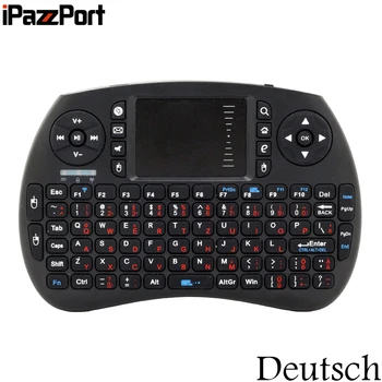 iPazzPort i8 Duetsch German Keyboard Mini 2.4Ghz Wireless Keyboard Air Mouse with TouchPad for Android TV Box/Mini PC/Laptop
iPazzPort i8 Duetsch German Keyboard Mini 2.4Ghz Wireless Keyboard Air Mouse with TouchPad for Android TV Box/Mini PC/Laptop