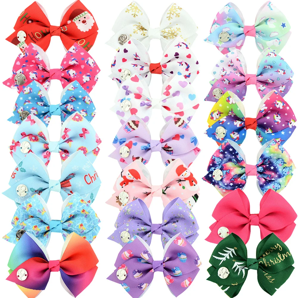20pcs/lot Boutique Grosgrain Ribbon Girls Hair Bows on Clips Christmas Snowflake Unicorn Hairpins Kids Barrettes Accessories
20pcs/lot Boutique Grosgrain Ribbon Girls Hair Bows on Clips Christmas Snowflake Unicorn Hairpins Kids Barrettes Accessories