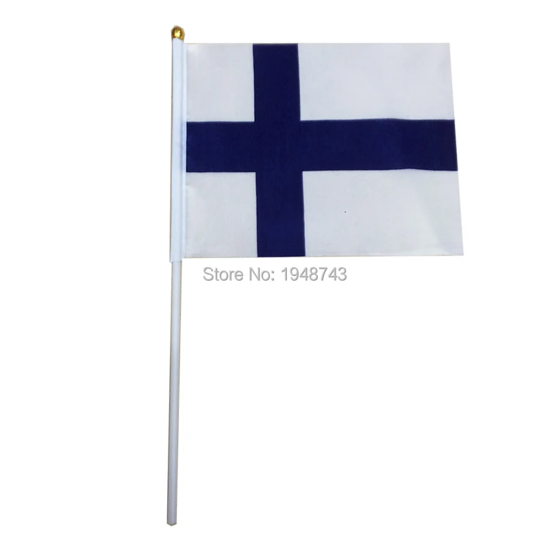 2017 10pcs the Small Finland flag 14*21CM Finland Flag the hand national flag with Pole Handing flag
2017 10pcs the Small Finland flag 14*21CM Finland Flag the hand national flag with Pole Handing flag