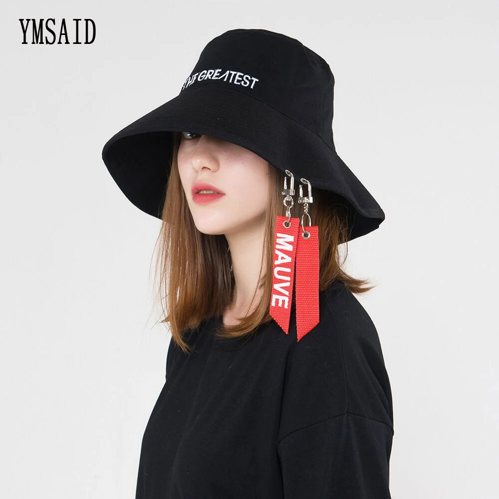 Ymsaid 2018 Fashion Personality Female Ribbon Letter Basin Cap Summer And Spring New Flat Top Big Brim Bucket Hats
Ymsaid 2018 Fashion Personality Female Ribbon Letter Basin Cap Summer And Spring New Flat Top Big Brim Bucket Hats