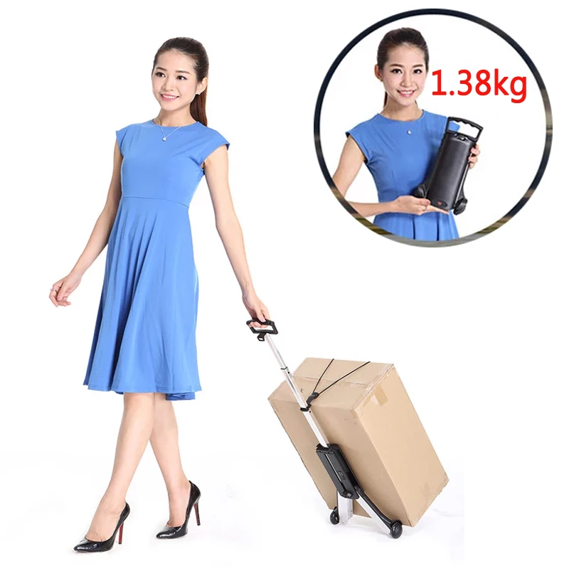 25% brand Ultra-light aluminum alloy trolley cart Portable Mute Wear-resistant folding luggage cart Mini shopping cart 1.38kg
25% brand Ultra-light aluminum alloy trolley cart Portable Mute Wear-resistant folding luggage cart Mini shopping cart 1.38kg