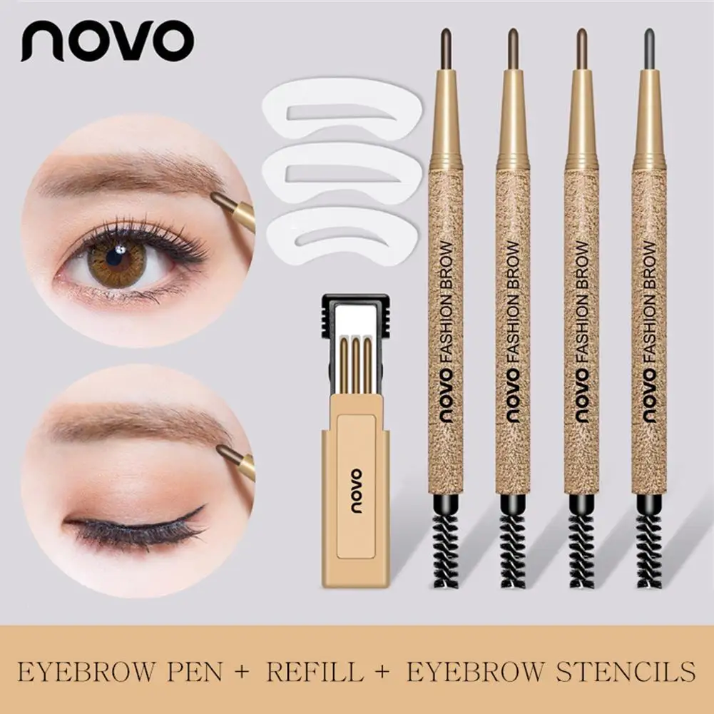 New Waterproof Long Lasting Eyebrow Pencil With 3pcs pencil Refill+3pcs EyeBrow Template Eye Makeup Tool Kit 4 Colors Available4
New Waterproof Long Lasting Eyebrow Pencil With 3pcs pencil Refill+3pcs EyeBrow Template Eye Makeup Tool Kit 4 Colors Available4