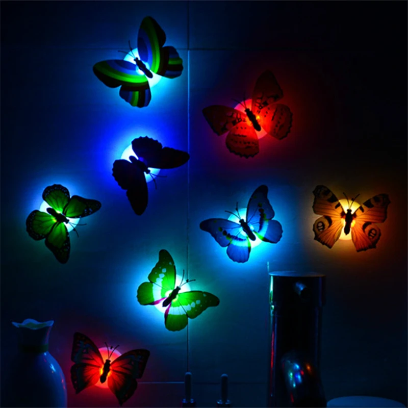 10Pcs Creative Colorful Butterfly Night Light Can Paste LED Decorative Lights Simple Energy-Saving Decorative Wall Sconce
10Pcs Creative Colorful Butterfly Night Light Can Paste LED Decorative Lights Simple Energy-Saving Decorative Wall Sconce