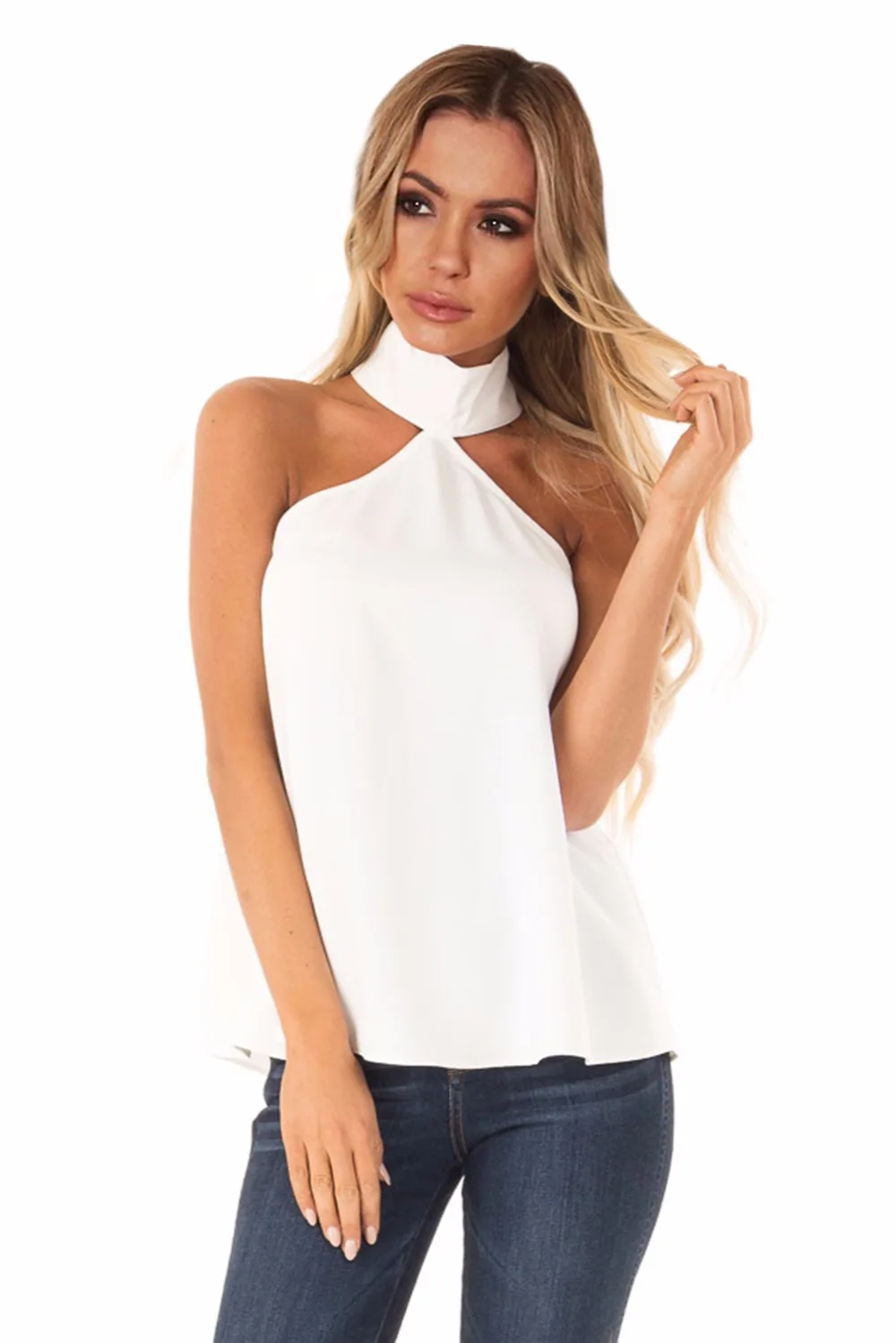 White-Sleeveless-Halter-Top-with-Keyhole-Back-LC251954-1-1