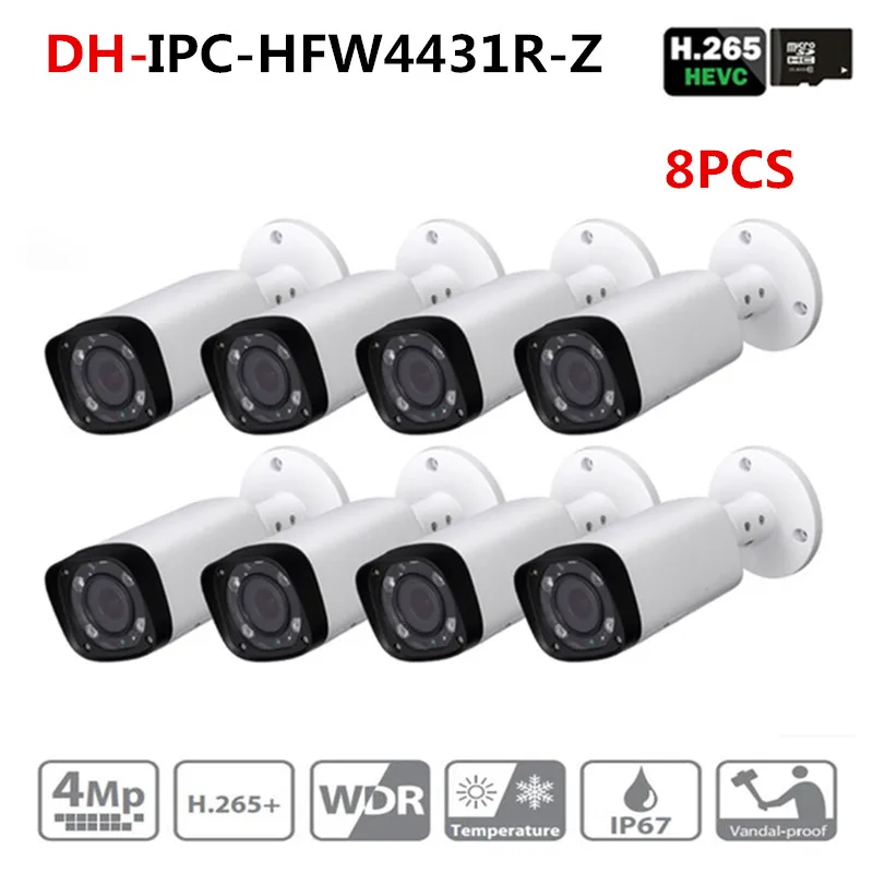 DH IPC-HFW4431R-Z 8pcs/lot 4mp Network IP Camera 2.7-12mm VF Lens Auto Focus 80m IR Bullet Security POE For CCTV System
DH IPC-HFW4431R-Z 8pcs/lot 4mp Network IP Camera 2.7-12mm VF Lens Auto Focus 80m IR Bullet Security POE For CCTV System