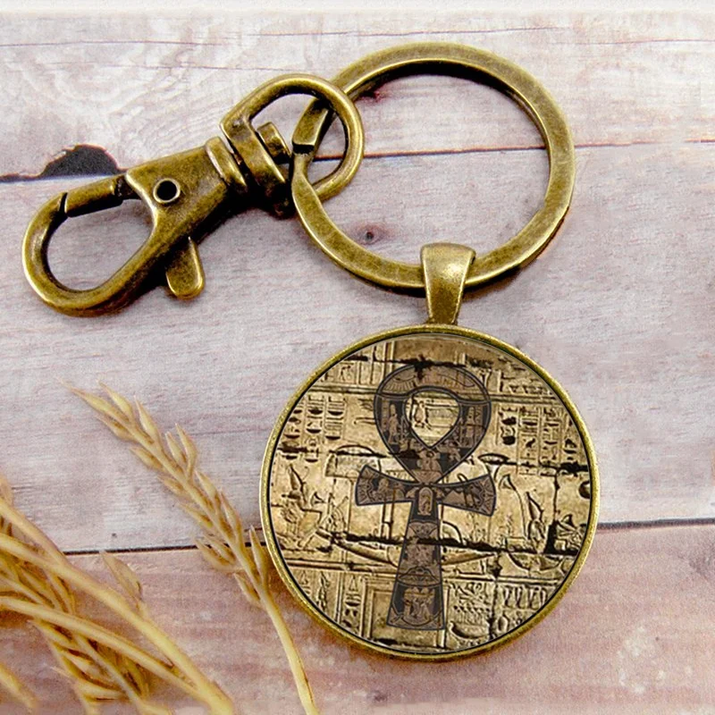 Фото Кольцо для ключей в стиле ретро Ankh брелок с пряжкой крестообразная подвеска