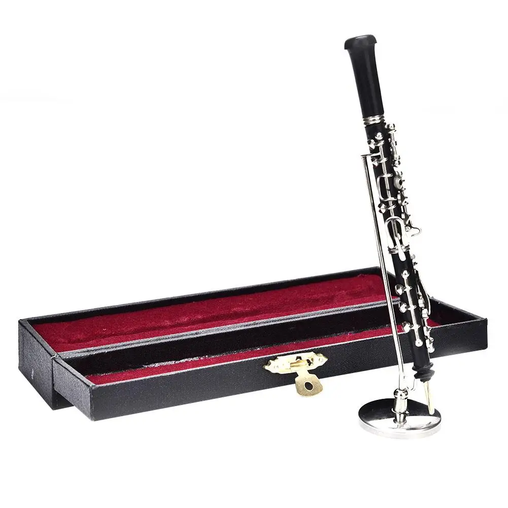 Mini Oboe Model Miniature Flute Model with Case Stand Woodwind Instruments Collection Decorative Ornaments Model Gift
Mini Oboe Model Miniature Flute Model with Case Stand Woodwind Instruments Collection Decorative Ornaments Model Gift