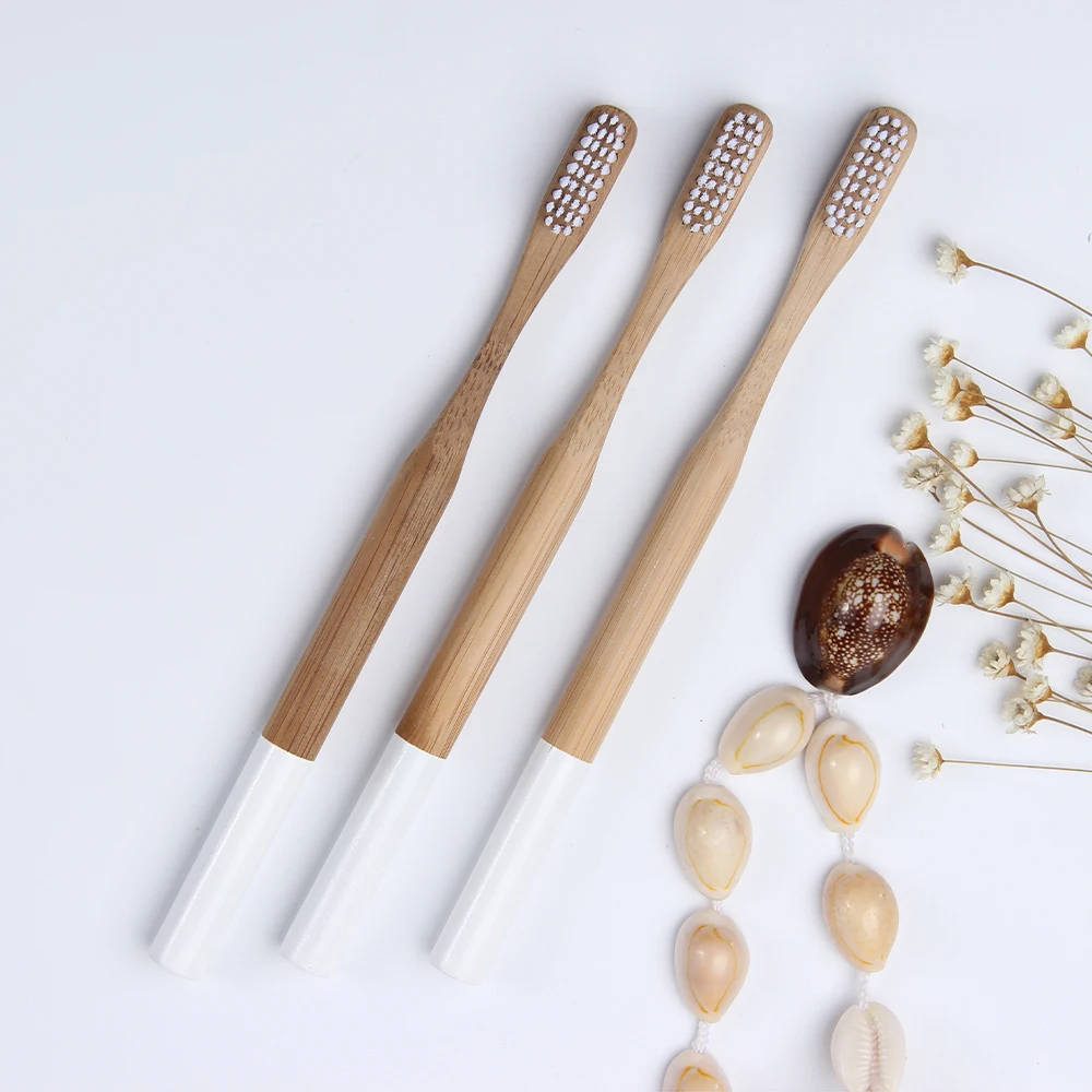 Горячая 1 шт. натуральная бамбуковая ручка зубная щетка отбеливающая Мягкая