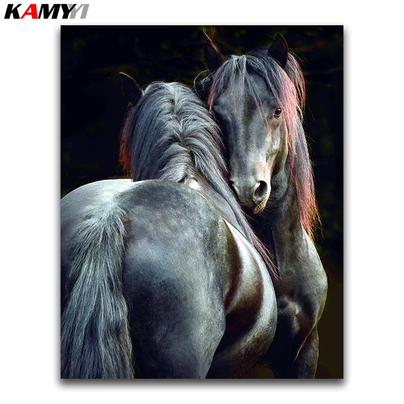 3D DIY Diamond embroidery black horse full square Diamond mosaic Lovers Full round Diamond painting Cross stitch animals family
3D DIY Diamond embroidery black horse full square Diamond mosaic Lovers Full round Diamond painting Cross stitch animals family