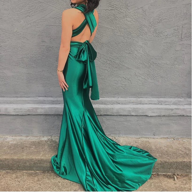 2018 Cross Halter Strapless Green Sexy Floor Length Sexy Backless Shiny Satin Dress Party Dress Bodycon Elegant Mermaid Dresses
2018 Cross Halter Strapless Green Sexy Floor Length Sexy Backless Shiny Satin Dress Party Dress Bodycon Elegant Mermaid Dresses