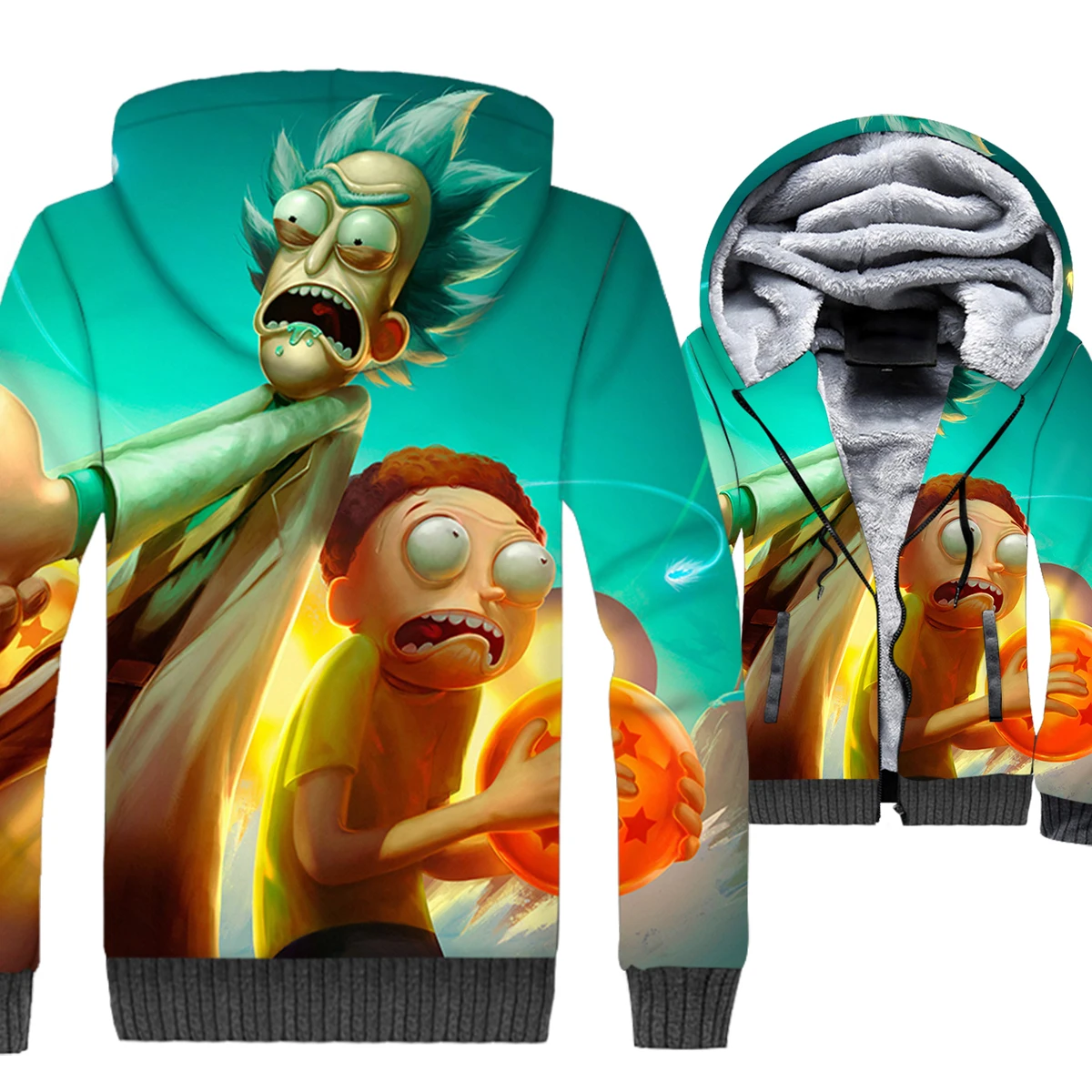 Rick and Morty 3D Print Hoodie Men Funny Hooded Sweatshirt Mens Winter Thick Fleece Warm Zip up Coat Anime Jacket Brand Clothing
Rick and Morty 3D Print Hoodie Men Funny Hooded Sweatshirt Mens Winter Thick Fleece Warm Zip up Coat Anime Jacket Brand Clothing