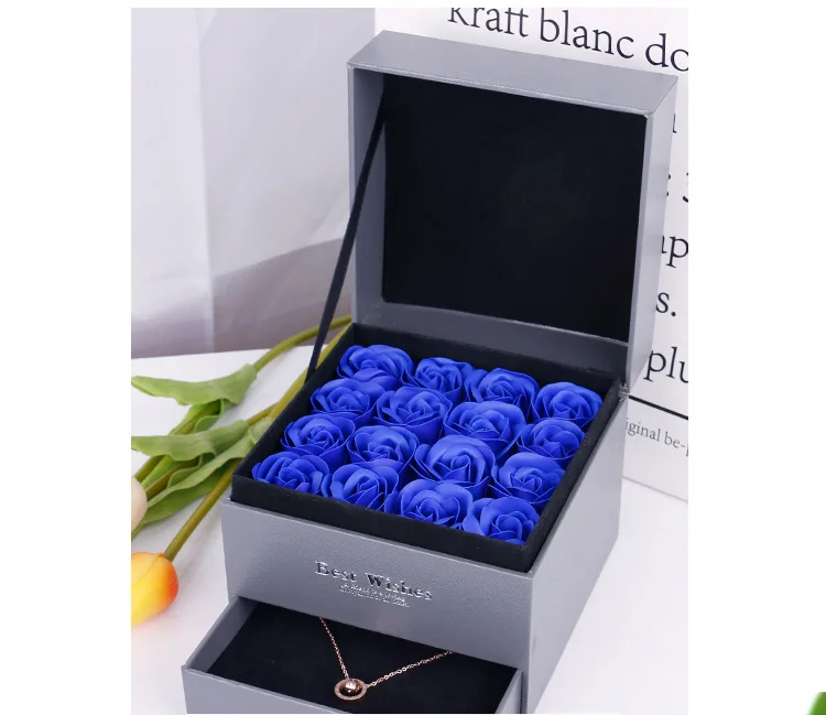 Valentine's day Mother's Day artificial flower rose gift box (9)