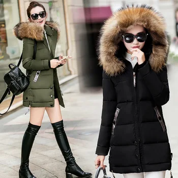 Hooded Slim Women Jackets Winter Big Fur Collar Thick Coats Cotton Padded Hoodies Warm Parkas Outwear Plus Size 3XL KJT574
Hooded Slim Women Jackets Winter Big Fur Collar Thick Coats Cotton Padded Hoodies Warm Parkas Outwear Plus Size 3XL KJT574