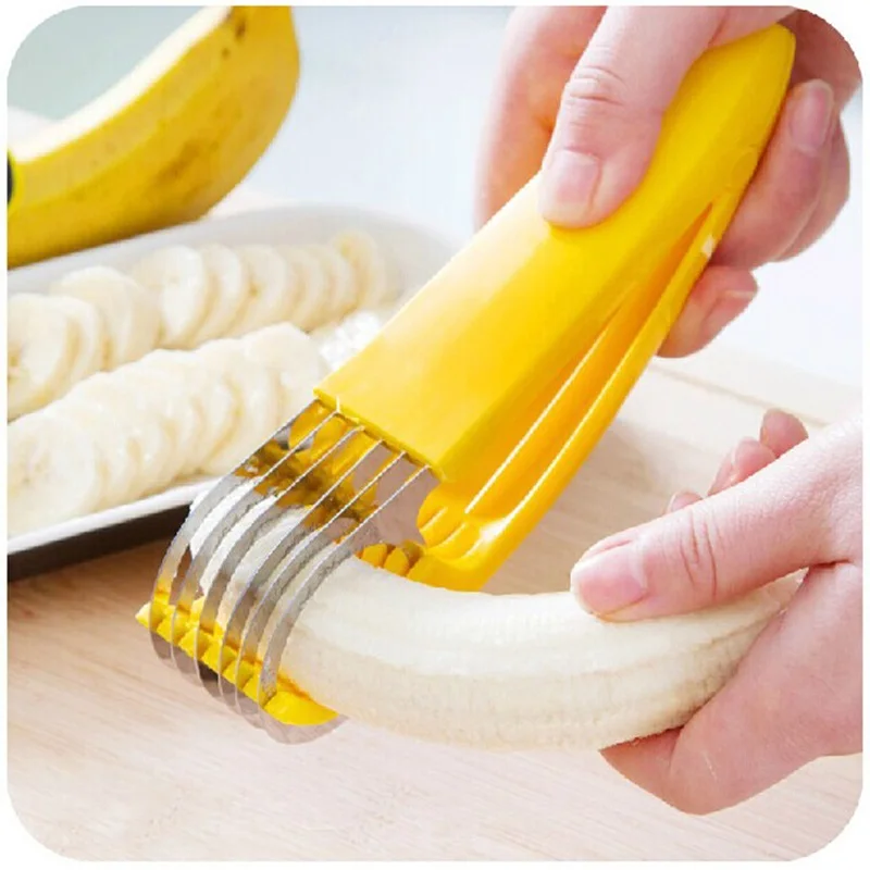 

Popular Kitchen Accessories Banana Slicer Chopper Fruit Cutter Cucumber Salad Vegetable Peeler New Cooking Tool Home Creative