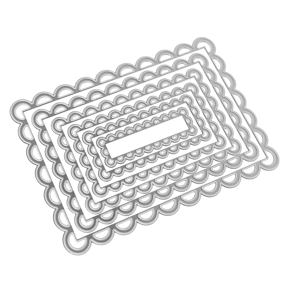 6pcs/set Rectangle Lace Frame Metal Cutting Dies Stencils for DIY Scrapbooking/photo album Decorative Embossing Paper Cards
6pcs/set Rectangle Lace Frame Metal Cutting Dies Stencils for DIY Scrapbooking/photo album Decorative Embossing Paper Cards
