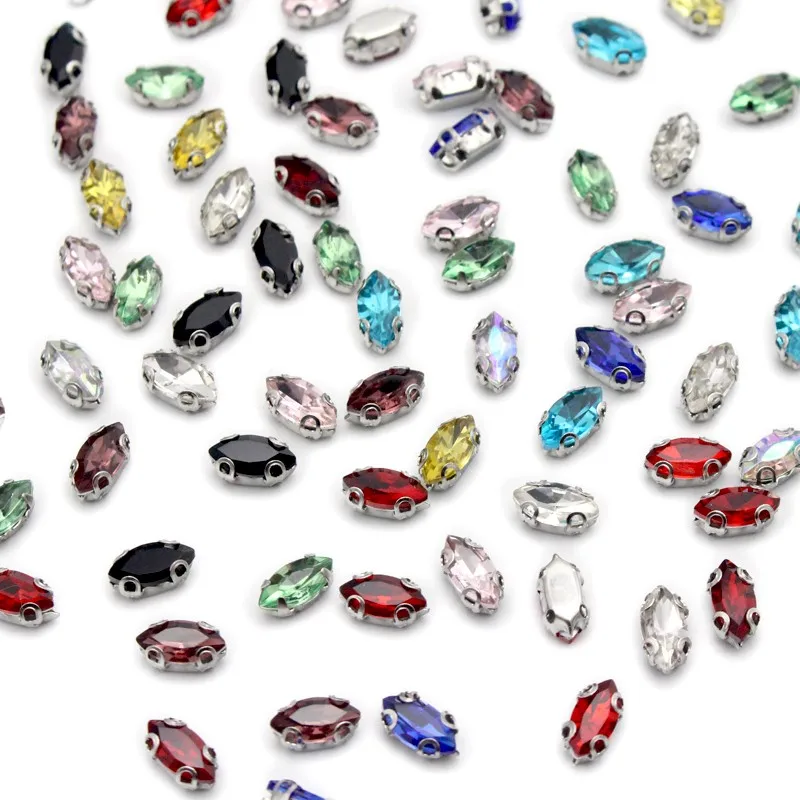 24pcs/50pcs 4*8mm Oval Horse Eye Crystal glass Sew On Rhinestone with Claw apply to Clothing Decoration Accessories 003018040
24pcs/50pcs 4*8mm Oval Horse Eye Crystal glass Sew On Rhinestone with Claw apply to Clothing Decoration Accessories 003018040