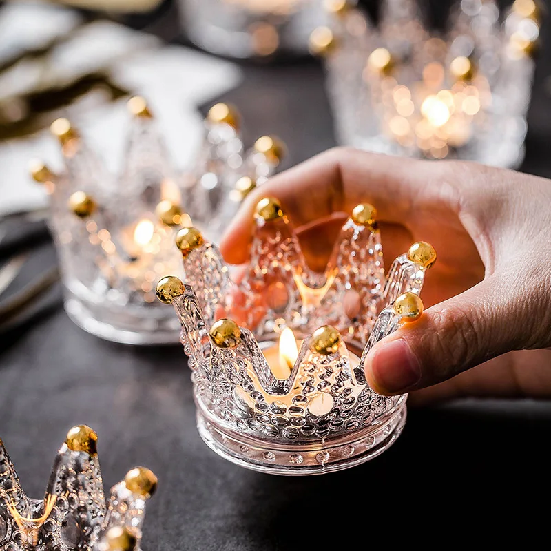 Crystal Glass Crown Candlestick Ashtray Practical Tea Light Stand Gift Wedding Party European Candle Holder tabletop decoration
Crystal Glass Crown Candlestick Ashtray Practical Tea Light Stand Gift Wedding Party European Candle Holder tabletop decoration