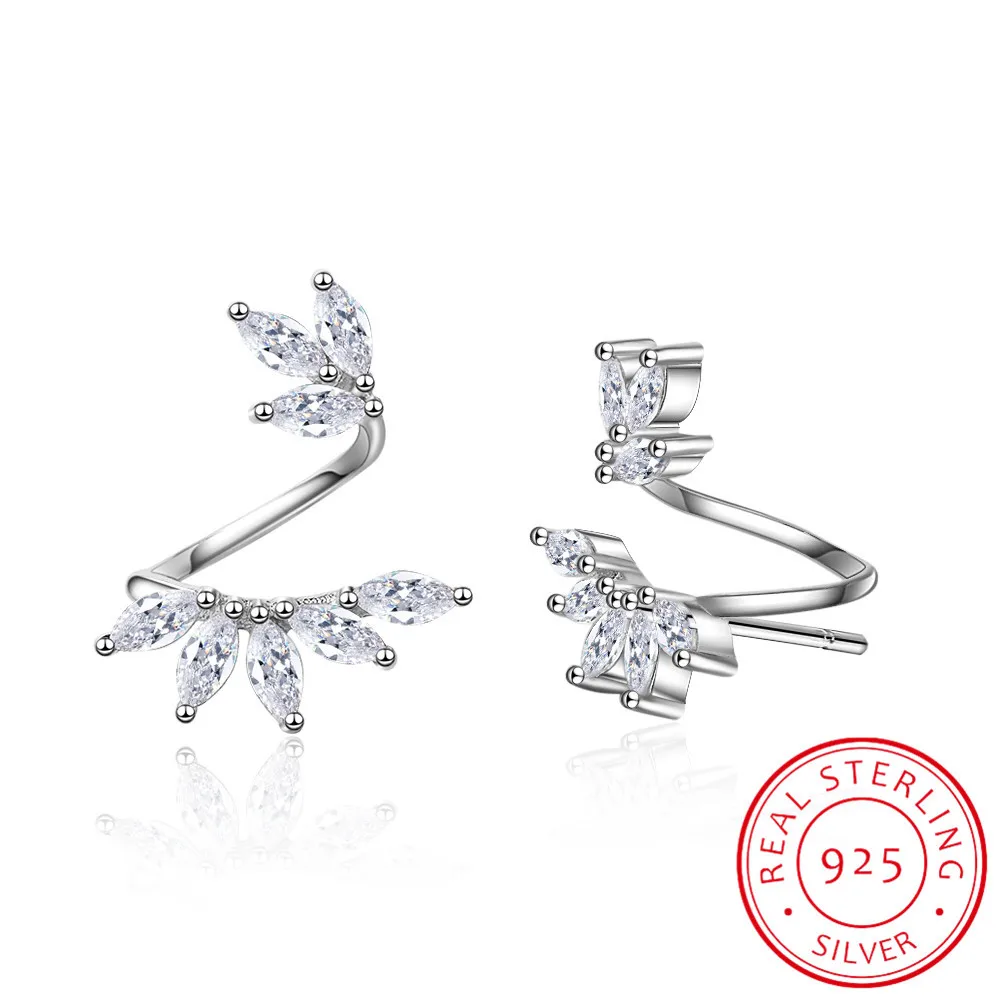 925 Sterling Silver Flower Stud Earrings Luxury Clear Cz Cubic Zirconia Earring For Women Wedding Engagement Fine Jewelry
925 Sterling Silver Flower Stud Earrings Luxury Clear Cz Cubic Zirconia Earring For Women Wedding Engagement Fine Jewelry