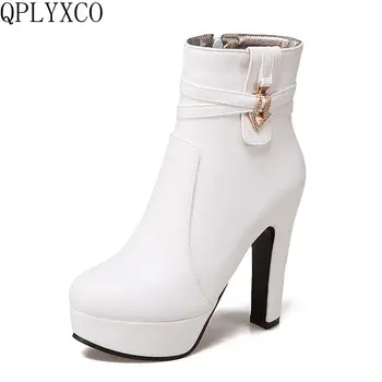 QPLYXCO 2017 New Big size 34-50 ankle boot short Autumn winter Sexy Women's Platform high heels wedding Party shoes 3678
QPLYXCO 2017 New Big size 34-50 ankle boot short Autumn winter Sexy Women's Platform high heels wedding Party shoes 3678