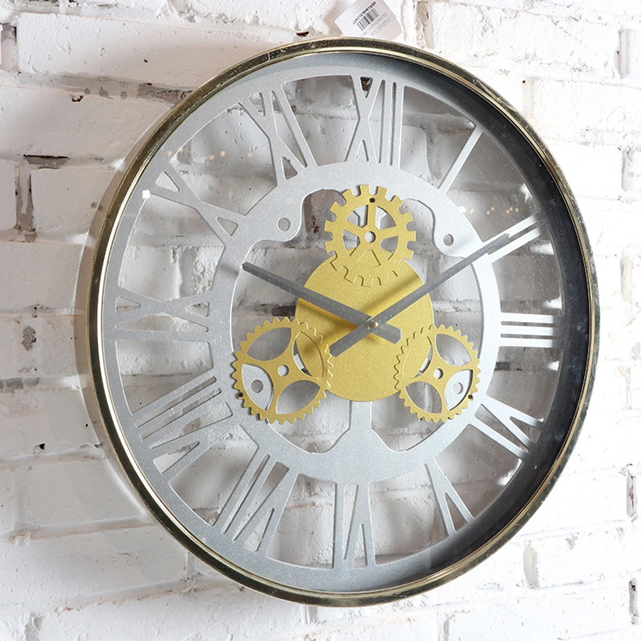 European Large Metal Wall Clock Modern Design Vintage Roman Gear Clocks Wall Watch Iron Art Bar Cafe Home Decor 20 inch
European Large Metal Wall Clock Modern Design Vintage Roman Gear Clocks Wall Watch Iron Art Bar Cafe Home Decor 20 inch