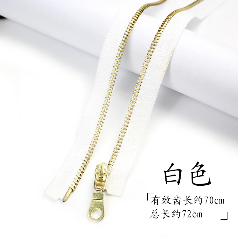 No. 5 Copper Zipper Golden Tooth Cotton Jacket Removable Open Metal Garment Accessories
No. 5 Copper Zipper Golden Tooth Cotton Jacket Removable Open Metal Garment Accessories