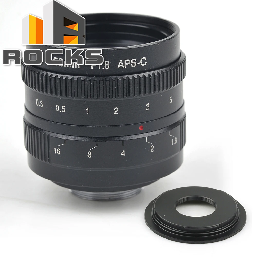 APS-C Television TV Lens C Lens 50mm F1.8 For C Mount Camera + C to for Micro M4/3 Adapter
APS-C Television TV Lens C Lens 50mm F1.8 For C Mount Camera + C to for Micro M4/3 Adapter