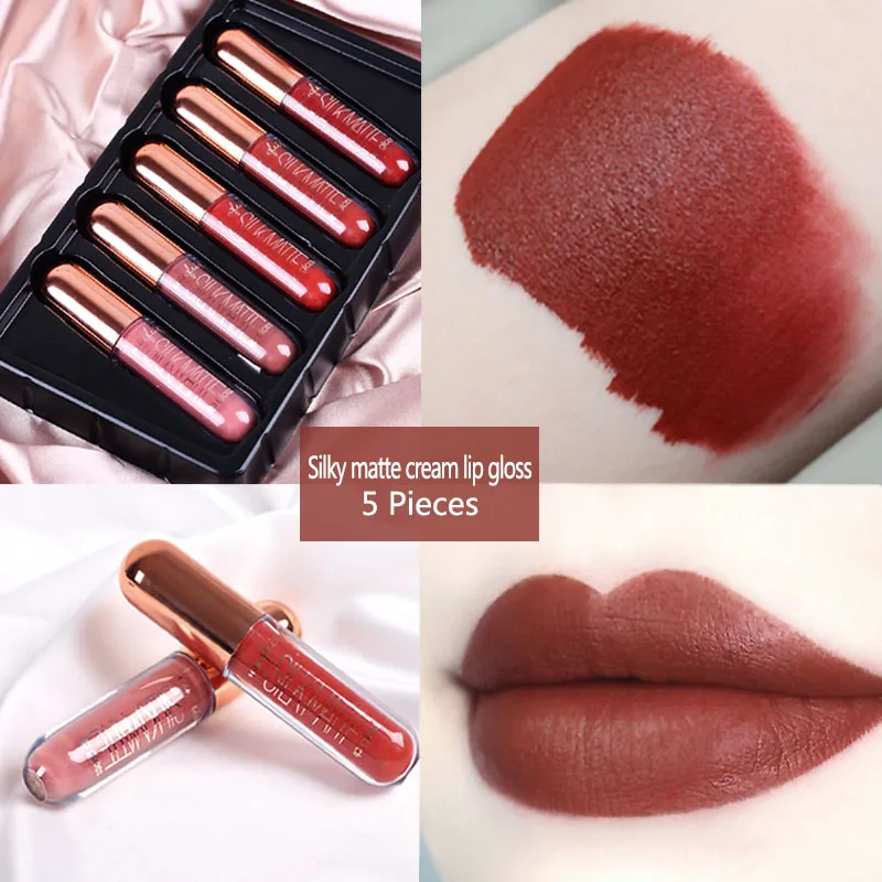 MINFEI 5PCS/SET Lip Gloss Set Velvet Liquid Lipstick Matte Long Lasting Waterproof Liquid Lip Gloss Kit Cosmetic Maquiagem TSLM1
MINFEI 5PCS/SET Lip Gloss Set Velvet Liquid Lipstick Matte Long Lasting Waterproof Liquid Lip Gloss Kit Cosmetic Maquiagem TSLM1