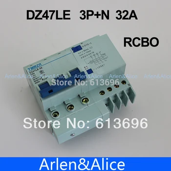 

DZ47LE 3P+N 32A 400V~ 50HZ/60HZ Residual current Circuit breaker with over current and Leakage protection RCBO
