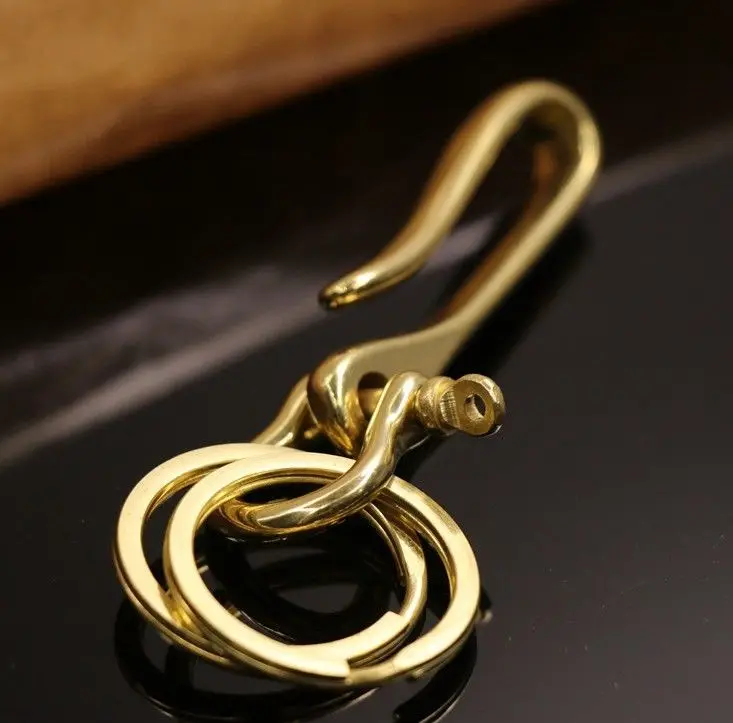Pure Copper Gold Metal U Shaped Key Chain Mens Brass Fob Holder Belt Waist Chains Hook Clip Keyring 3 Size Free Shipping EDC
Pure Copper Gold Metal U Shaped Key Chain Mens Brass Fob Holder Belt Waist Chains Hook Clip Keyring 3 Size Free Shipping EDC