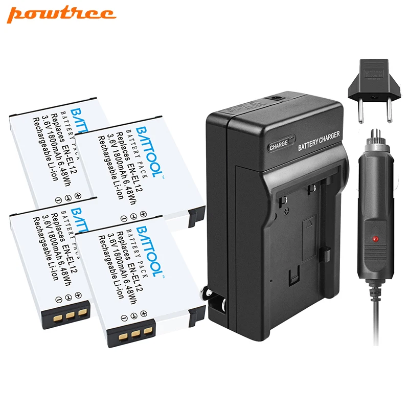 BATTOOL EN EL12 EN-EL12 Batteries + Charger Pack for Nikon Coolpix S9900 S9700 S9100 S8000 AW120 AW130 S6000 S6100 S6300 S9050
BATTOOL EN EL12 EN-EL12 Batteries + Charger Pack for Nikon Coolpix S9900 S9700 S9100 S8000 AW120 AW130 S6000 S6100 S6300 S9050
