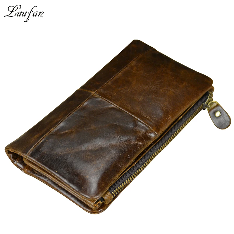 Vintage Men's genuine Leather long Wallet With removable zipper phone pocket Cow leather bifold snap wallet Cowhide checkbook
Vintage Men's genuine Leather long Wallet With removable zipper phone pocket Cow leather bifold snap wallet Cowhide checkbook