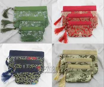 Wholesale 5set (15PCS) Chinese Handmade Vintage Silk Purse/Wallets /Pouch Gift Bag
Wholesale 5set (15PCS) Chinese Handmade Vintage Silk Purse/Wallets /Pouch Gift Bag
