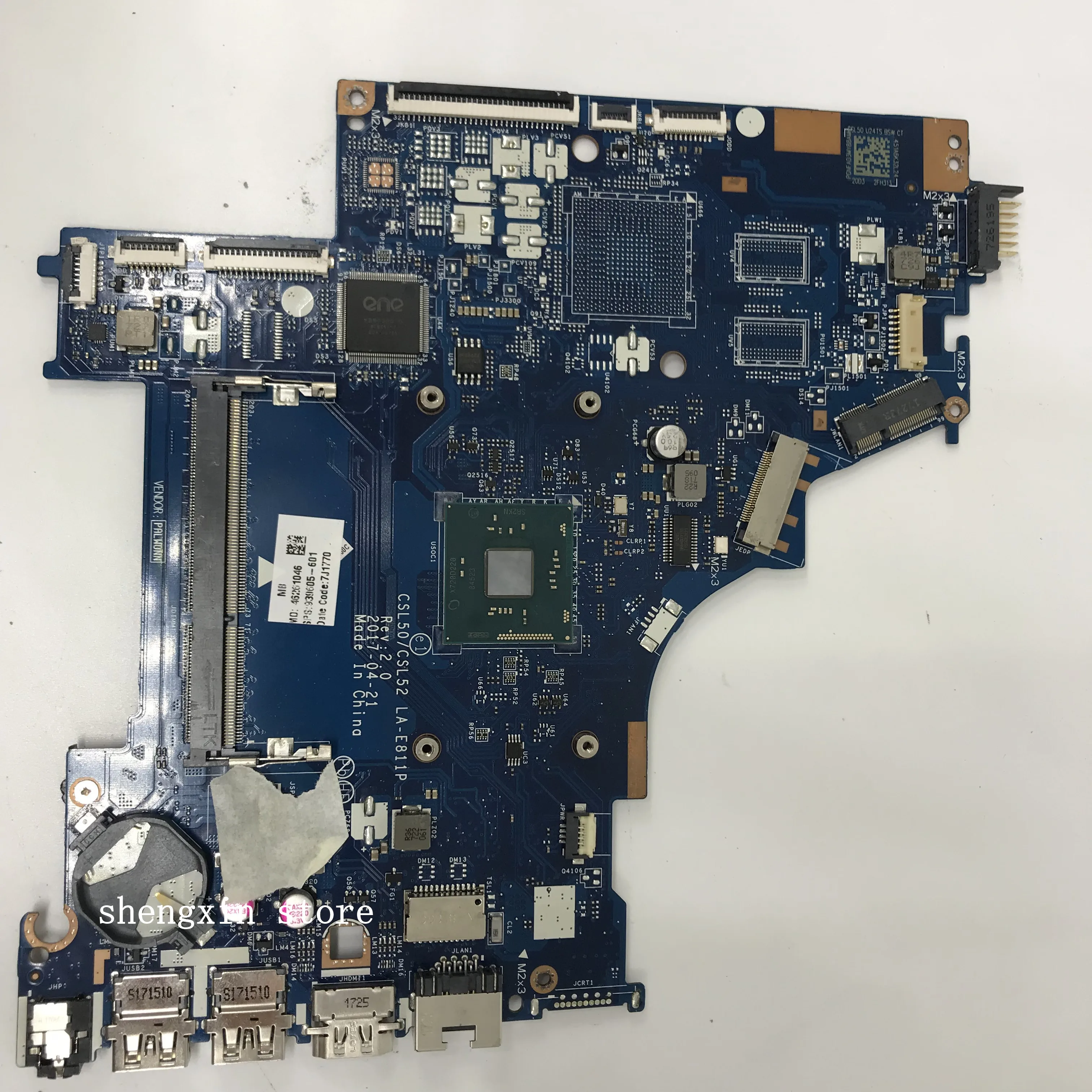 939605-601 CSL50 CSL52 LA-E811P SR2KN N3070 CPU mainboard for hp 15-BS laptop motherboard
939605-601 CSL50 CSL52 LA-E811P SR2KN N3070 CPU mainboard for hp 15-BS laptop motherboard