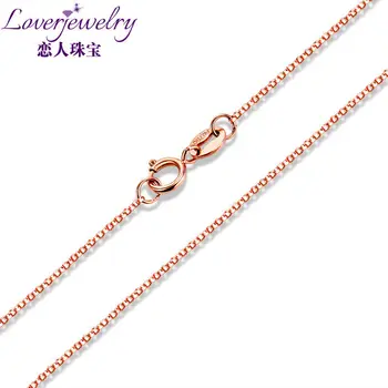 

ELEGANT BOX CHAIN NECKLACE IN SOLID 18K/750 ROSE GOLD LENGTH 18" ABOUT 45CM