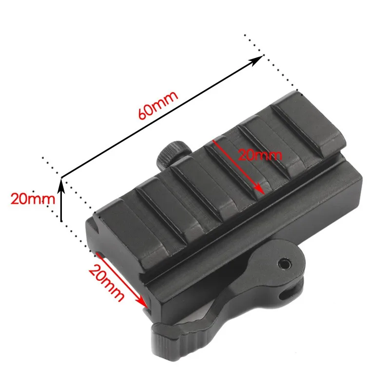 Airsoft Tactical Low Profile Picatinny Riser Mount with Quick Release, for Red Dots, Scopes, and Optics Hunting Caza
Airsoft Tactical Low Profile Picatinny Riser Mount with Quick Release, for Red Dots, Scopes, and Optics Hunting Caza