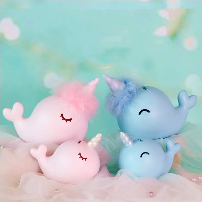 Nordic Wind Narwhal Piggy Bank Money Box Creative Home Accessories Cartoon Cute Resin Small Ornaments Girls Birthday Gift
Nordic Wind Narwhal Piggy Bank Money Box Creative Home Accessories Cartoon Cute Resin Small Ornaments Girls Birthday Gift