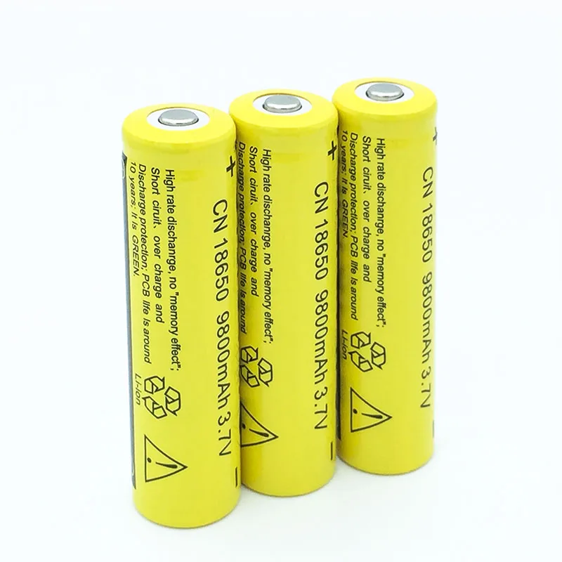 18650 батарея 9800 мАч 3 7 в перезаряжаемые литий-ионный Bateria для светодиодный фонарик