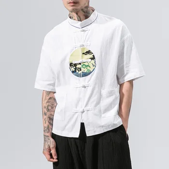 MRDONOO 2018 Summer Embroidery Men short Shirt Tops Chinese Style plate buckle Men T-Shirt Short Sleeve Loose Male Tees B375-T43
MRDONOO 2018 Summer Embroidery Men short Shirt Tops Chinese Style plate buckle Men T-Shirt Short Sleeve Loose Male Tees B375-T43