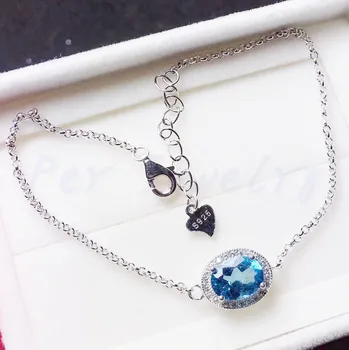Blue topaz bracelet Free shipping Natural blue topaz 925 sterling silver Fine gems jewelry 1.6CT gemstone #XY18092603 
Blue topaz bracelet Free shipping Natural blue topaz 925 sterling silver Fine gems jewelry 1.6CT gemstone #XY18092603