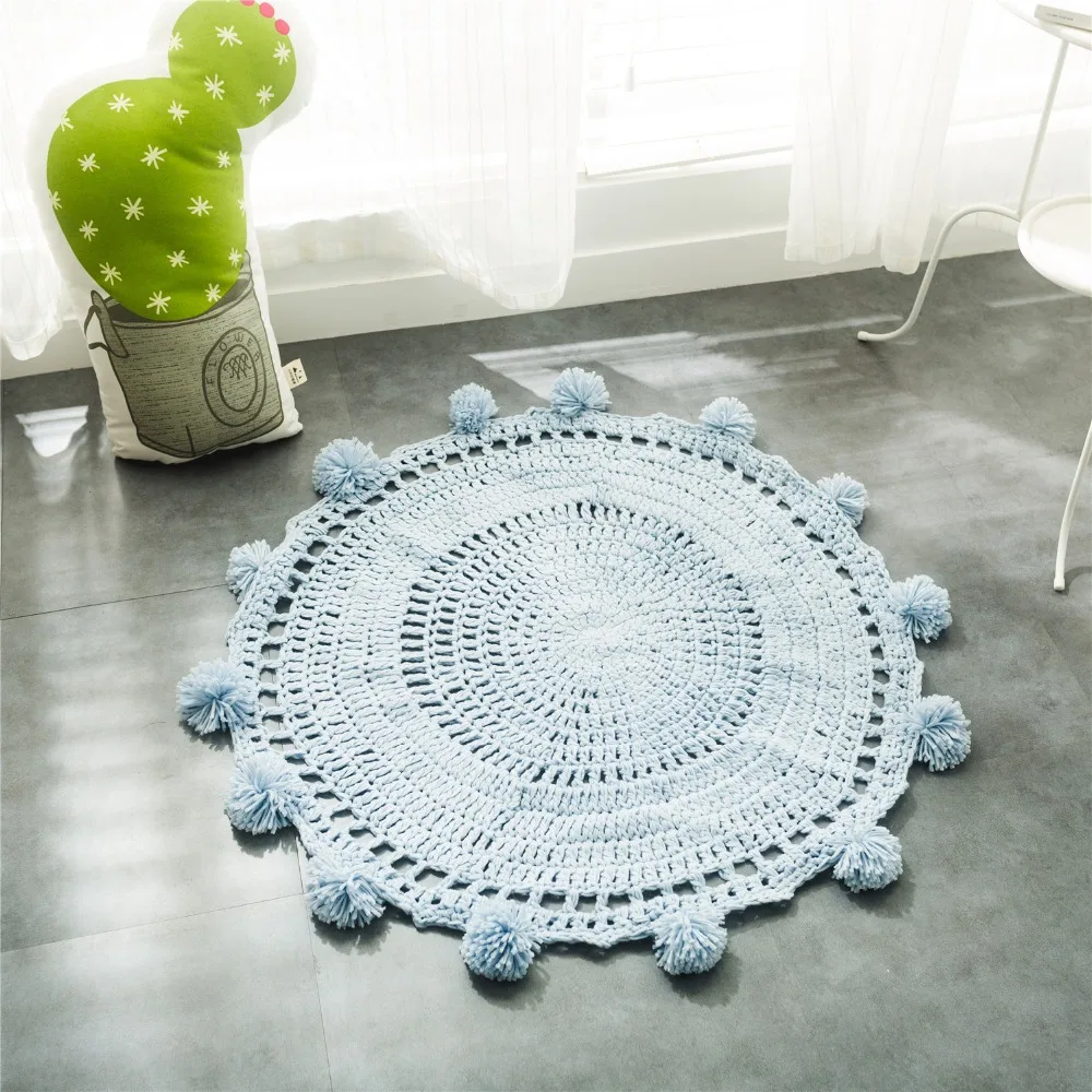 Handmade Knitting Kids Room Carpet Play Mat For Kids Room Round Carpet Rug with Pop Knitting Round Play Mat For Gym Floor Carpet
Handmade Knitting Kids Room Carpet Play Mat For Kids Room Round Carpet Rug with Pop Knitting Round Play Mat For Gym Floor Carpet