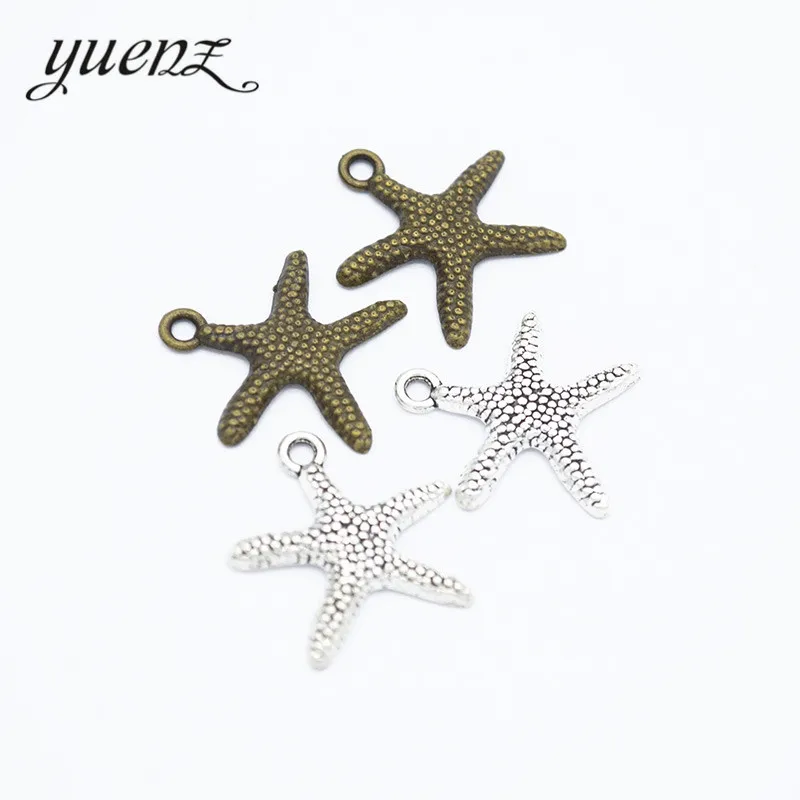 YuenZ 25 pcs Antique Silver Bronze Starfish Charms Metal Pendant For Bracelets Necklace Jewelry Making 19*19mm D7101
YuenZ 25 pcs Antique Silver Bronze Starfish Charms Metal Pendant For Bracelets Necklace Jewelry Making 19*19mm D7101