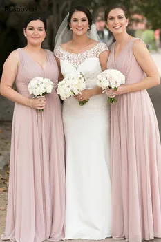 Cheap Long Bridesmaid Dresses 2019 V Neck Zipper Back Sweep Train Pleats Modern Wedding Guest Dresses Vestido De Dama De Honor
Cheap Long Bridesmaid Dresses 2019 V Neck Zipper Back Sweep Train Pleats Modern Wedding Guest Dresses Vestido De Dama De Honor