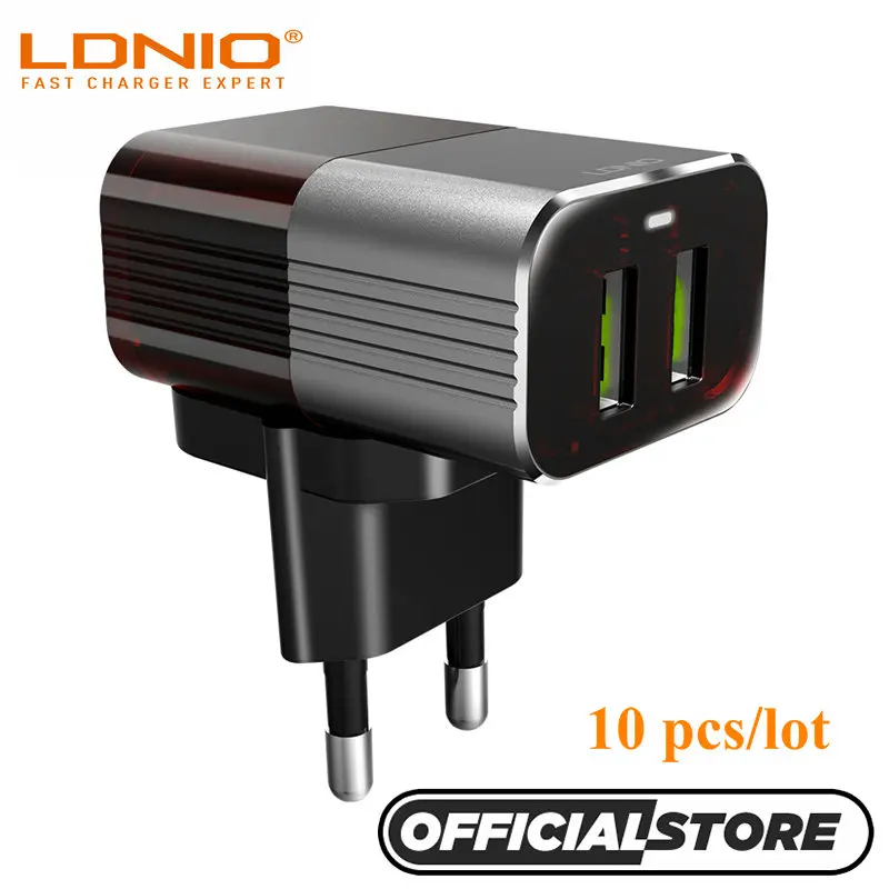 LDNIO оптовая продажа A2206 штепсельная вилка США/ЕС два usb-порта зарядное устройство