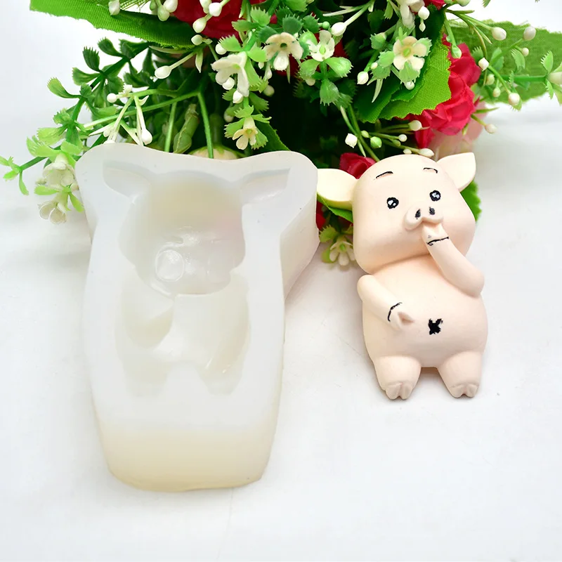 Silica gel Little cute pig molds Korean car aroma stone pig silicone mold fondant cake molds handmade animals moulds k266
Silica gel Little cute pig molds Korean car aroma stone pig silicone mold fondant cake molds handmade animals moulds k266