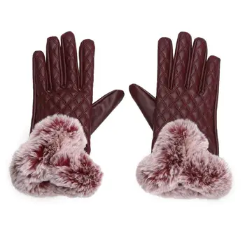 1pair New Winter Soft Mittens Women Warm PU Leather Gloves Rabbit Fur Balls Female Gloves Touch Screen Women Grid Gloves
1pair New Winter Soft Mittens Women Warm PU Leather Gloves Rabbit Fur Balls Female Gloves Touch Screen Women Grid Gloves