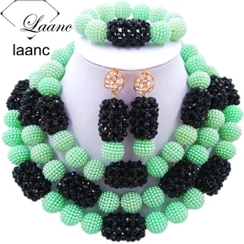 Laanc Latest Light Green Black Beads African Jewelry Set Nigerian Wedding Necklace Free Shipping 3ZSQZ054
Laanc Latest Light Green Black Beads African Jewelry Set Nigerian Wedding Necklace Free Shipping 3ZSQZ054
