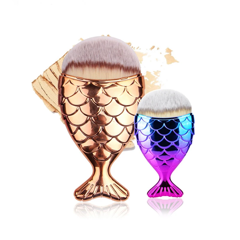 Mermaid Makeup Brushes Rose Gold Fish Scales Powder Foundation Make Up Brush Plastic Handle Fishtail Brush
Mermaid Makeup Brushes Rose Gold Fish Scales Powder Foundation Make Up Brush Plastic Handle Fishtail Brush