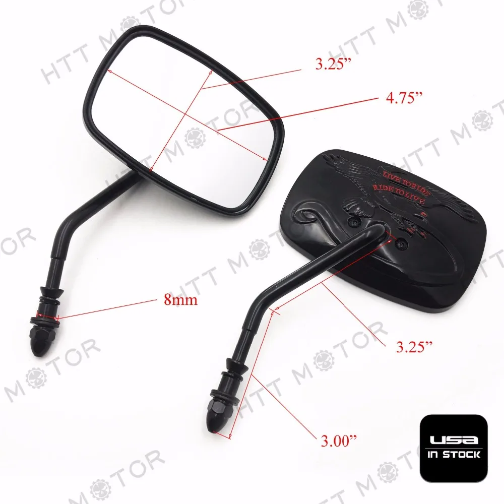 Aftermarket free shipping motorcycle partsRear View Side Mirrors For Harley Davidson Eagle Spirit Live to Ride 3D Black
Aftermarket free shipping motorcycle partsRear View Side Mirrors For Harley Davidson Eagle Spirit Live to Ride 3D Black